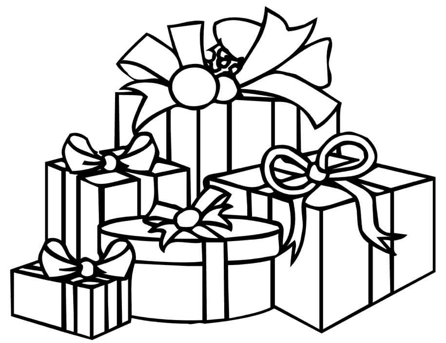 birthday presents coloring pages