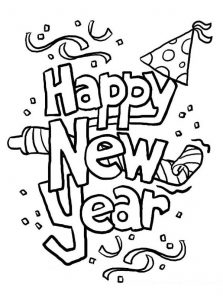 Happy New Year Coloring Pages - Best Coloring Pages For Kids