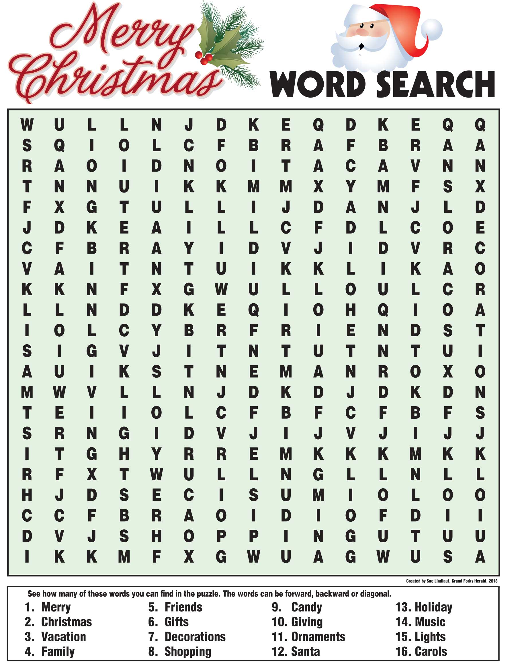Printable Christmas Word Search Hard Printable Online