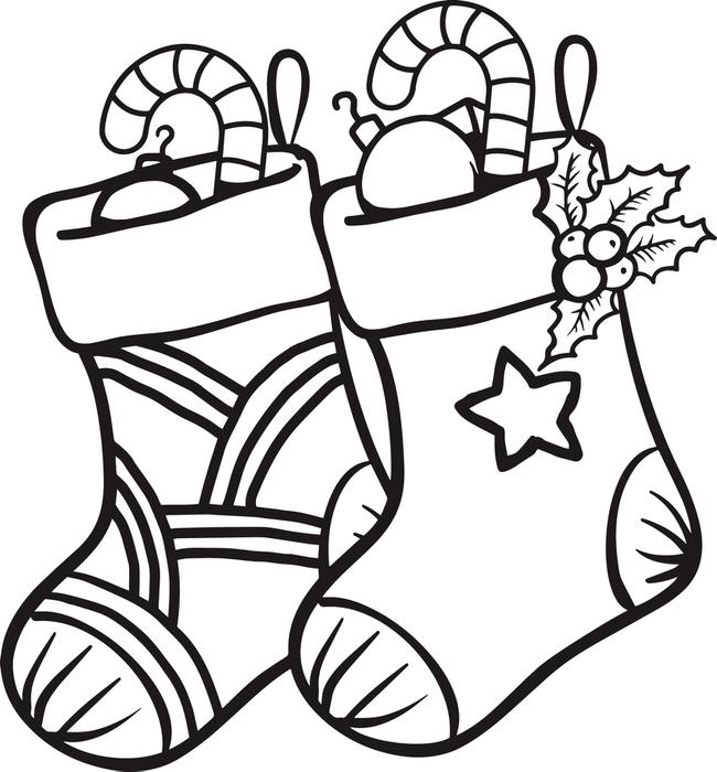 Inesyfederico clases Stocking Coloring Sheets