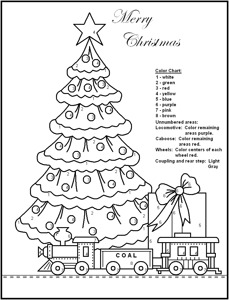 Christmas Color By Numbers Best Coloring Pages For Kids