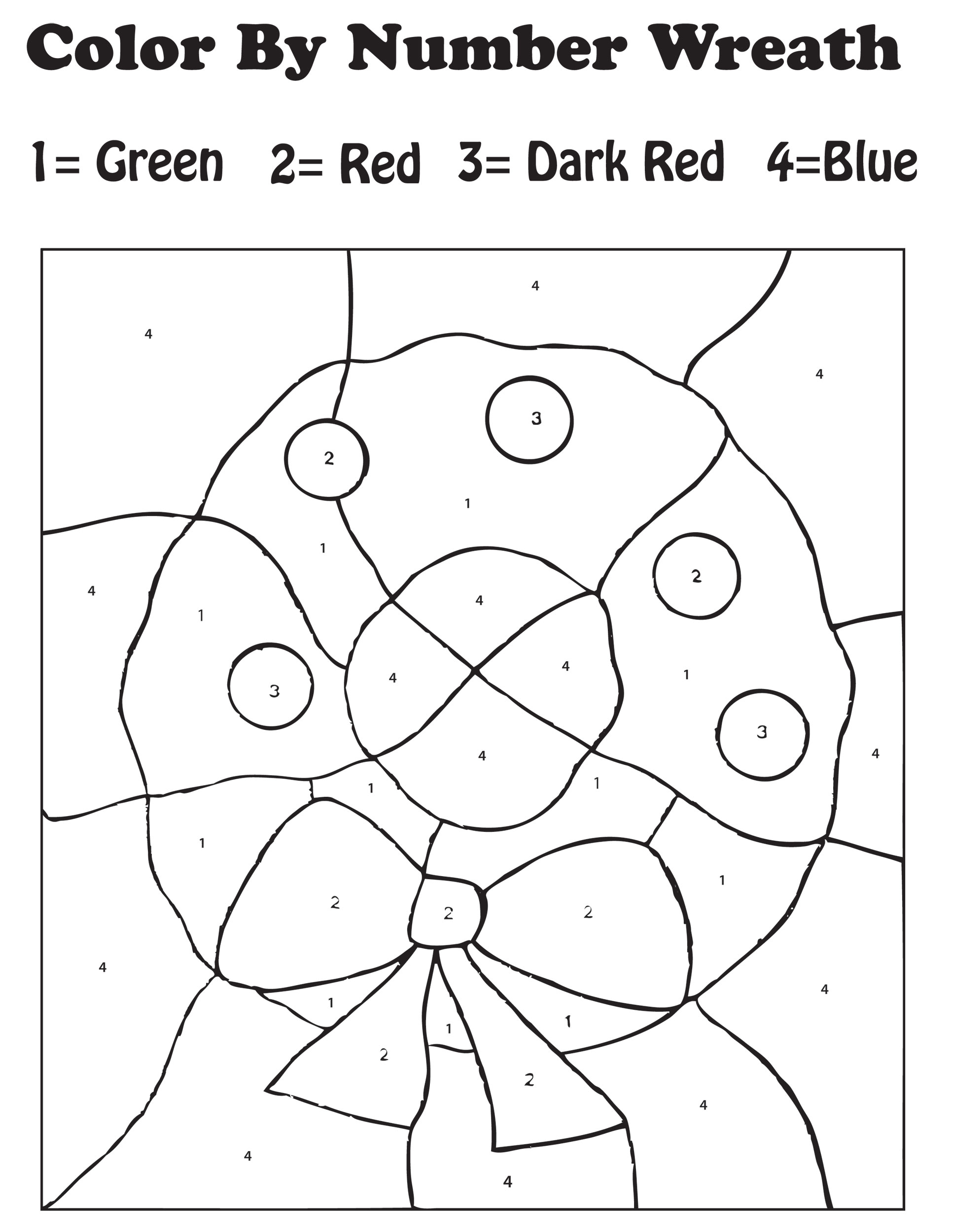 Color By Number Printable Christmas