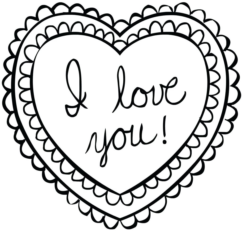 i love you heart coloring pages