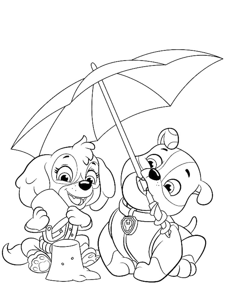 Paw Patrol On The Beach Coloring Page