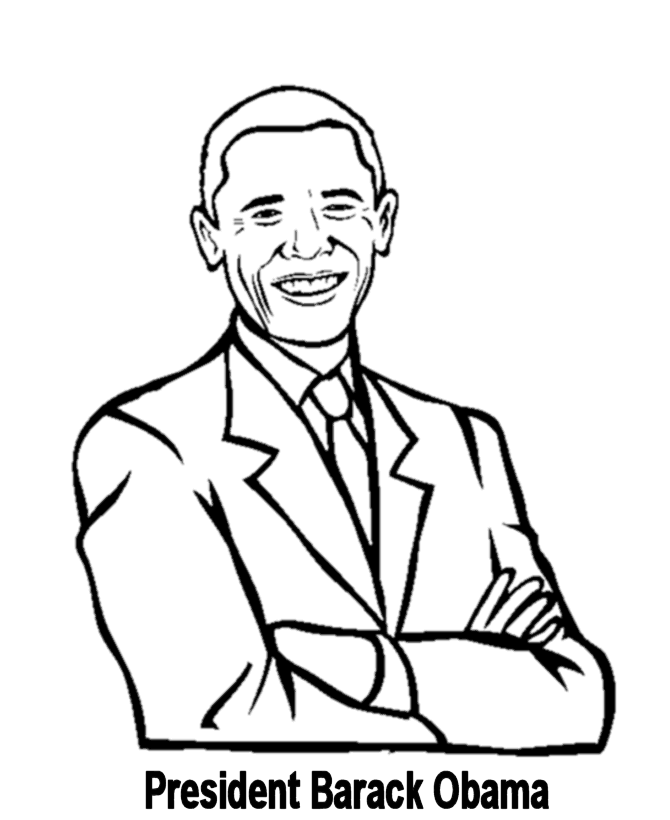 Obama Coloring Page Coloring Pages