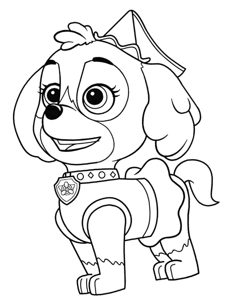 Skye Paw Patrol Coloring Page