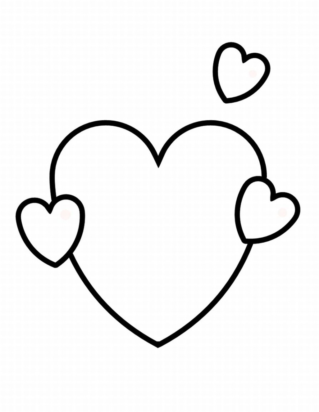 heart pictures to color