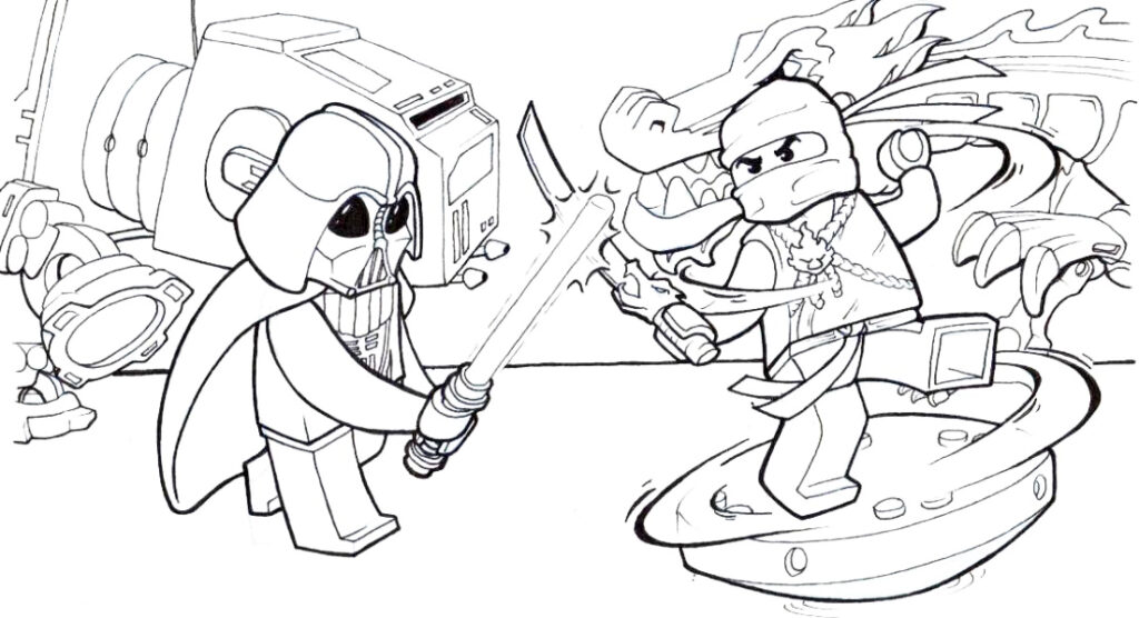 Lego Ninjago Scene Coloring Page