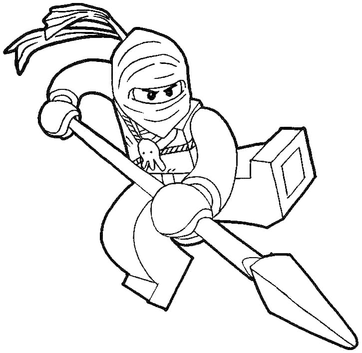 Lego Ninjago With Skull Coloring Page