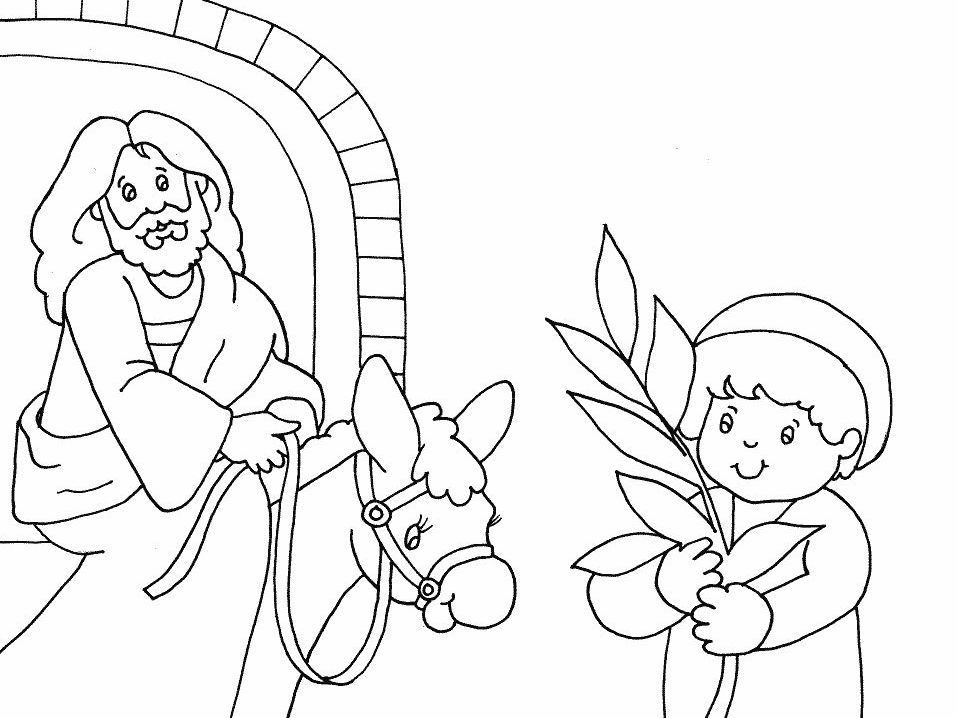 palm sunday coloring pages free printable