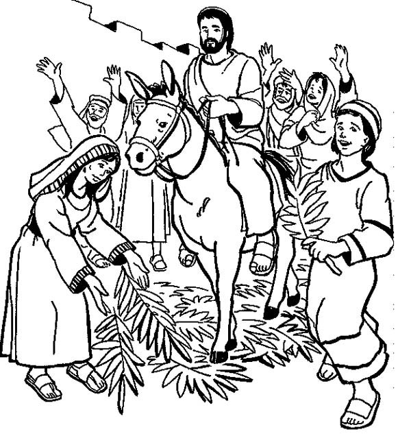 Palm Sunday Coloring Pages Free Printable