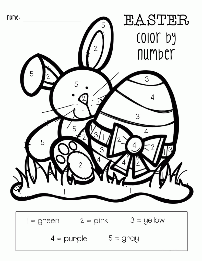 Easter Color by Number - Free Download! - Kids Activity Zone
