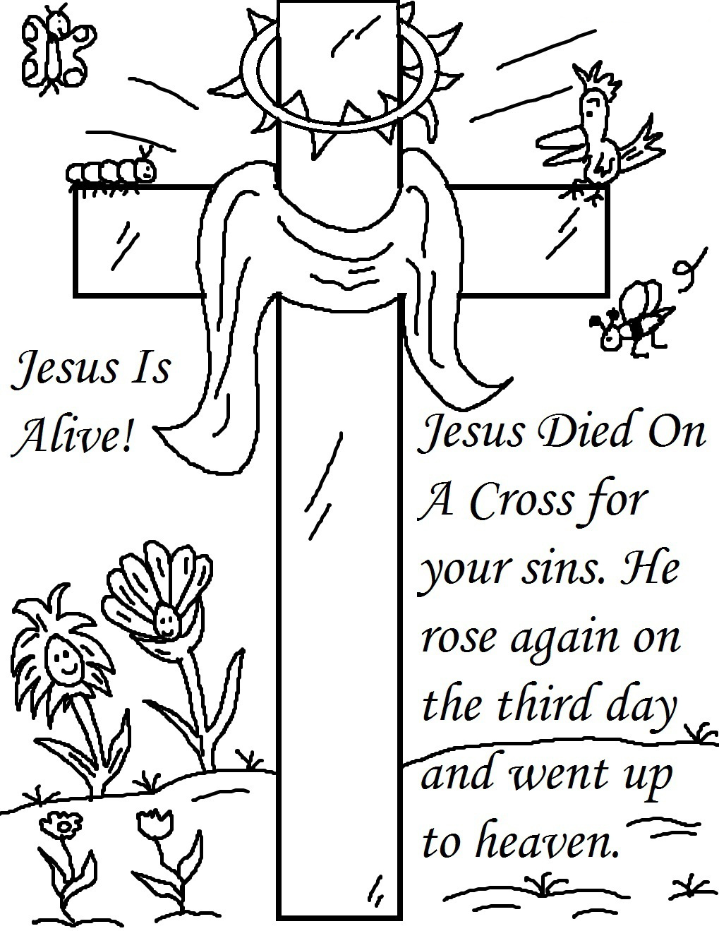 religious easter coloring sheets