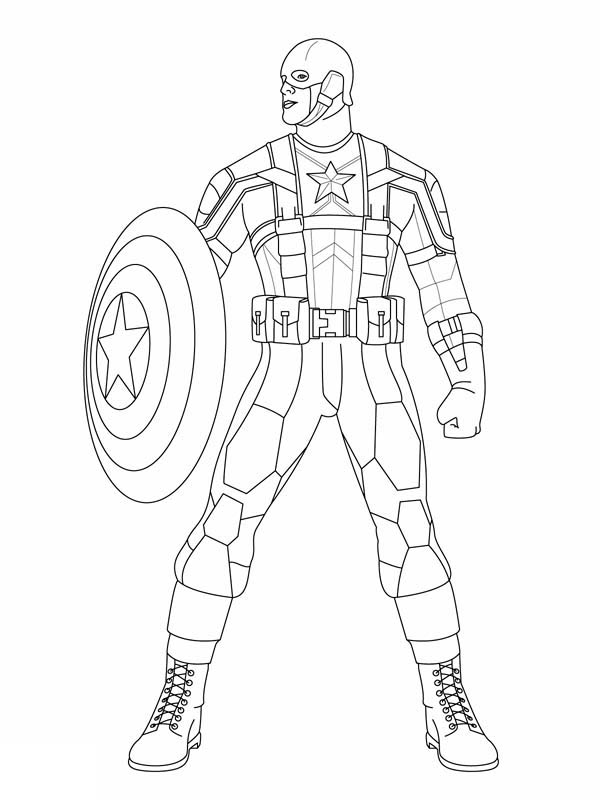 captain marvel coloring pages