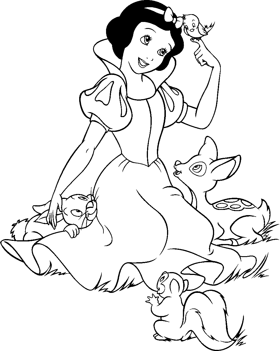 disney snow white coloring pages