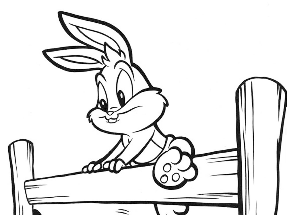 Cute Baby Bugs Bunny Coloring Page