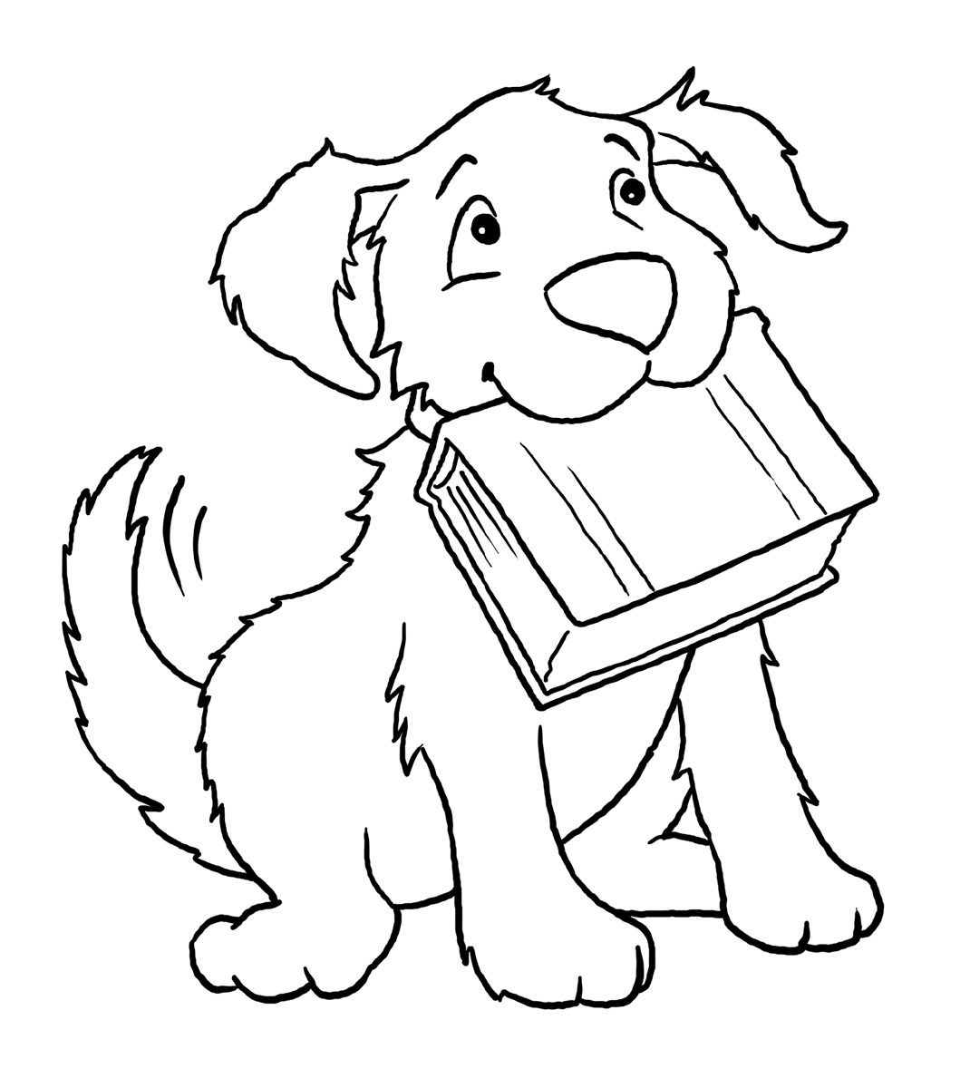62 Easy Coloring Pages Of Dogs Pictures