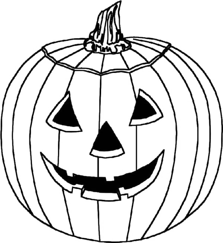 Easy Jack O Lantern Coloring Page