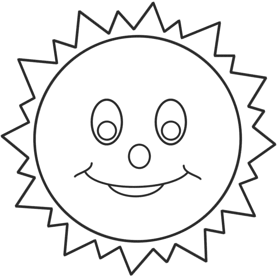 Easy Sun Coloring Page