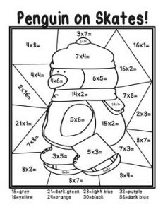 Color By Number Multiplication - Best Coloring Pages For Kids