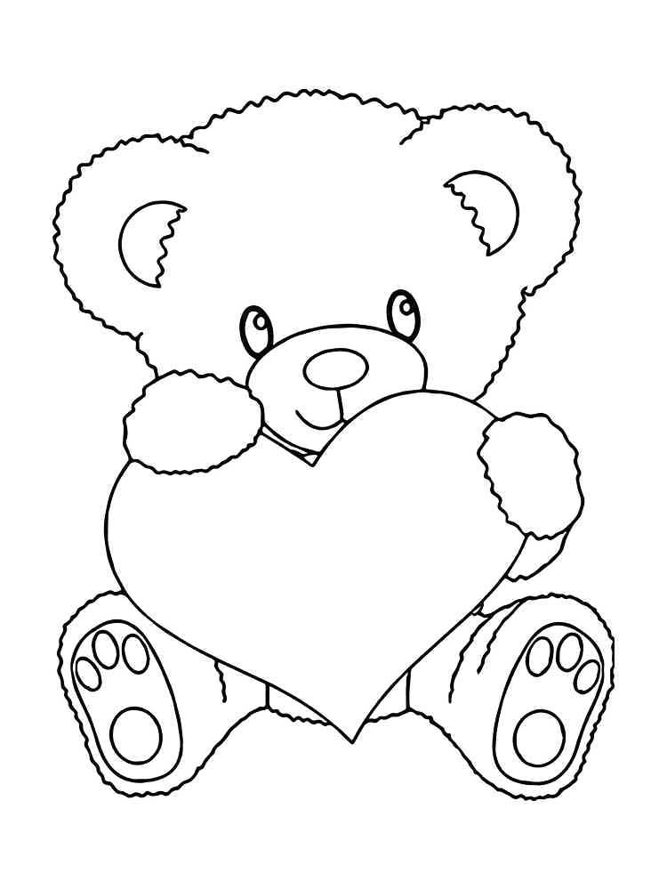 Kawaii Bear Coloring Page