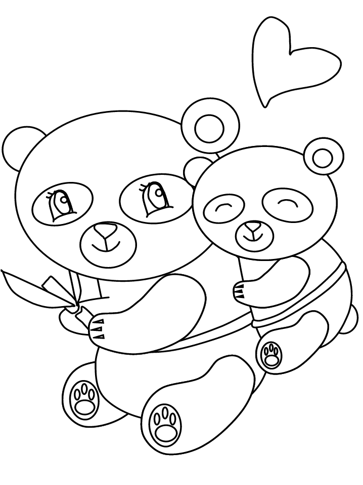 Kawaii Anime Girl Coloring Page - Mimi Panda