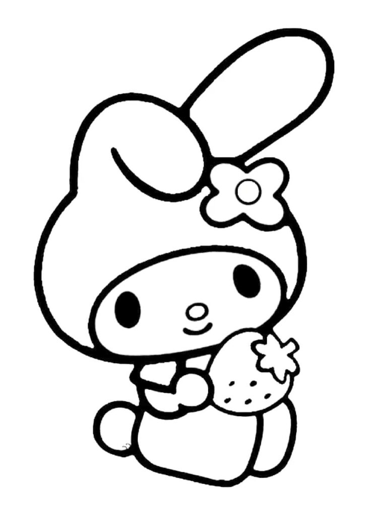 Kawaii My Melody Coloring Page