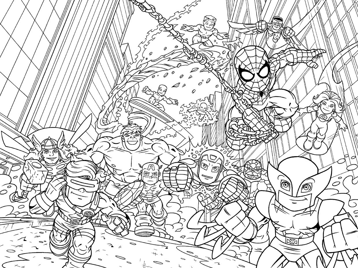 super hero squad coloring page