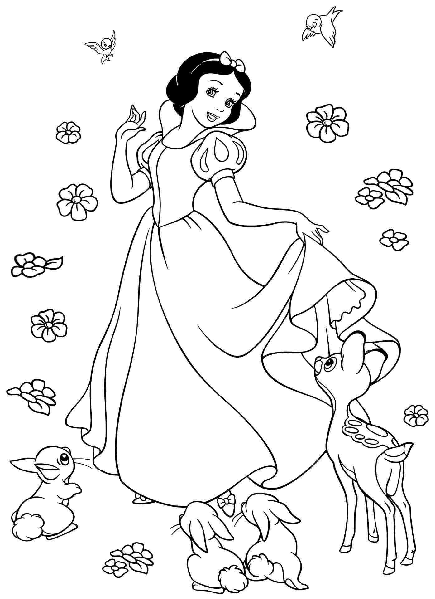 Free 11+ Snow White Coloring Pages Disney for Girls and Boys - 123 Kids Fun Apps