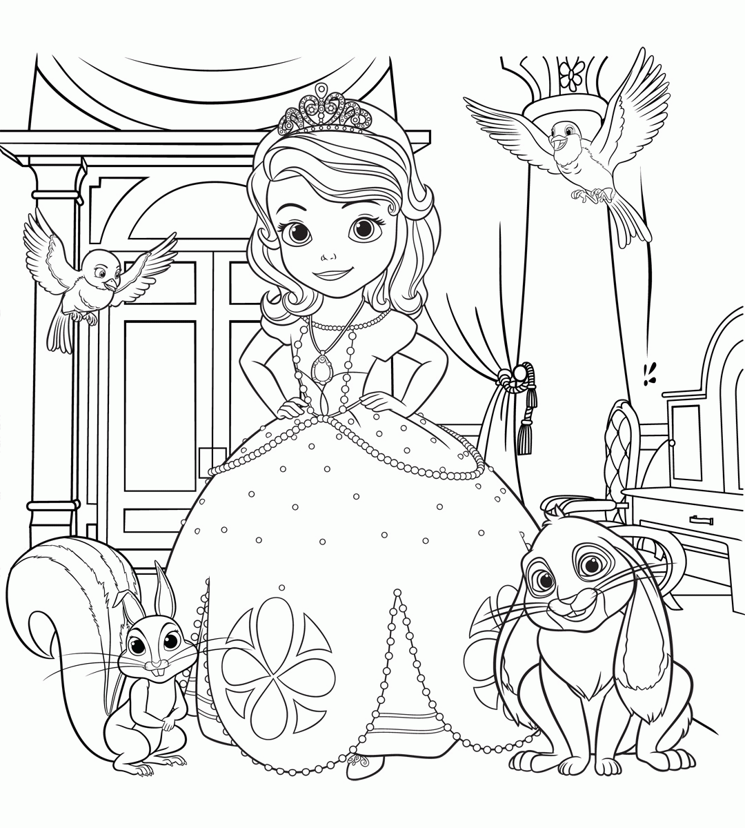 Printable Coloring Pages Sofia The First