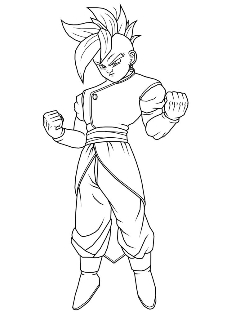 Gotenks, Vegeta, Songoku, Piccolo and Songohan Coloring Pages - Free  Printable Coloring Pages