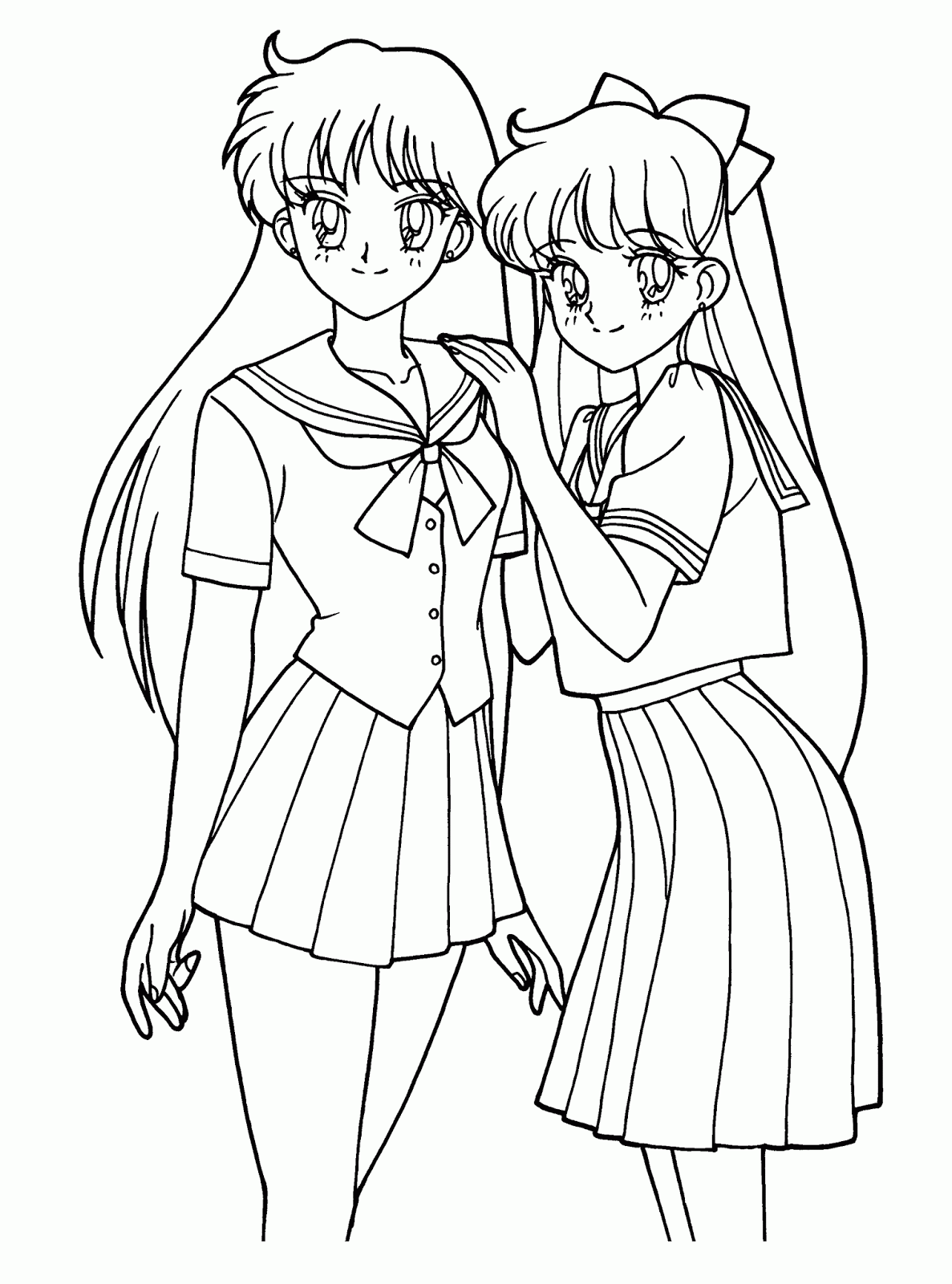 girls coloring page