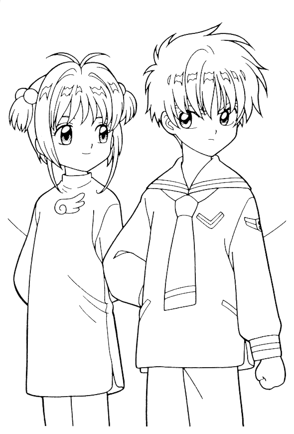 Anime Sailors Coloring Page