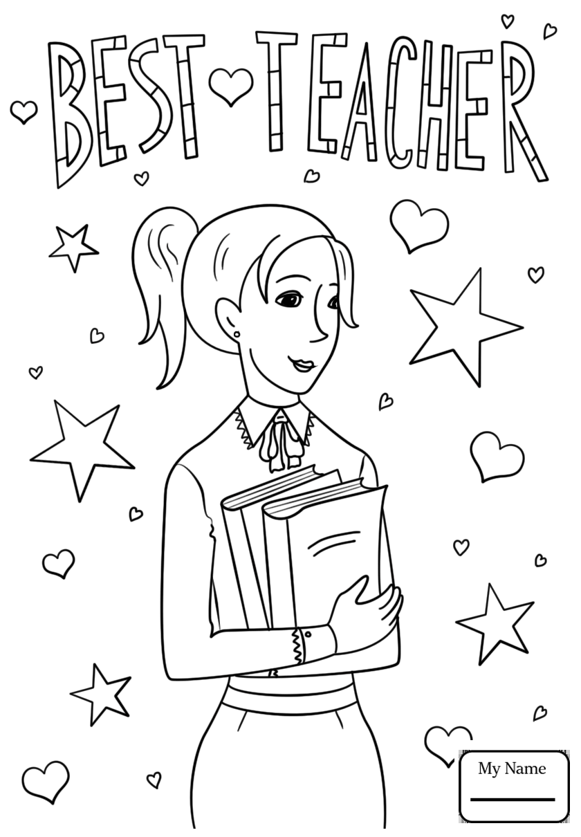 Worlds Best Teacher Coloring Pages