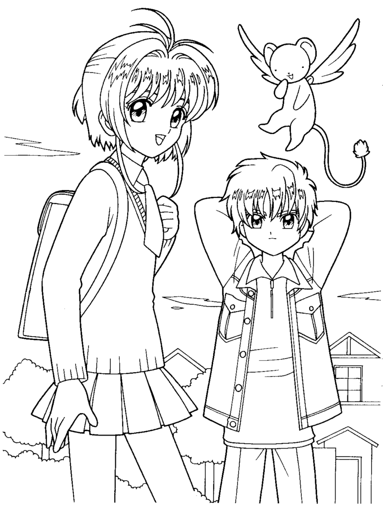 Card Captor Sakura Coloring Page