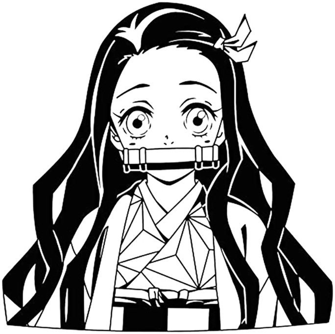 Demon Slayer Character Name Nezuko Kamado Coloring Page