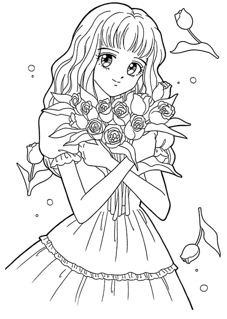 anime characters coloring pages  Clip Art Library