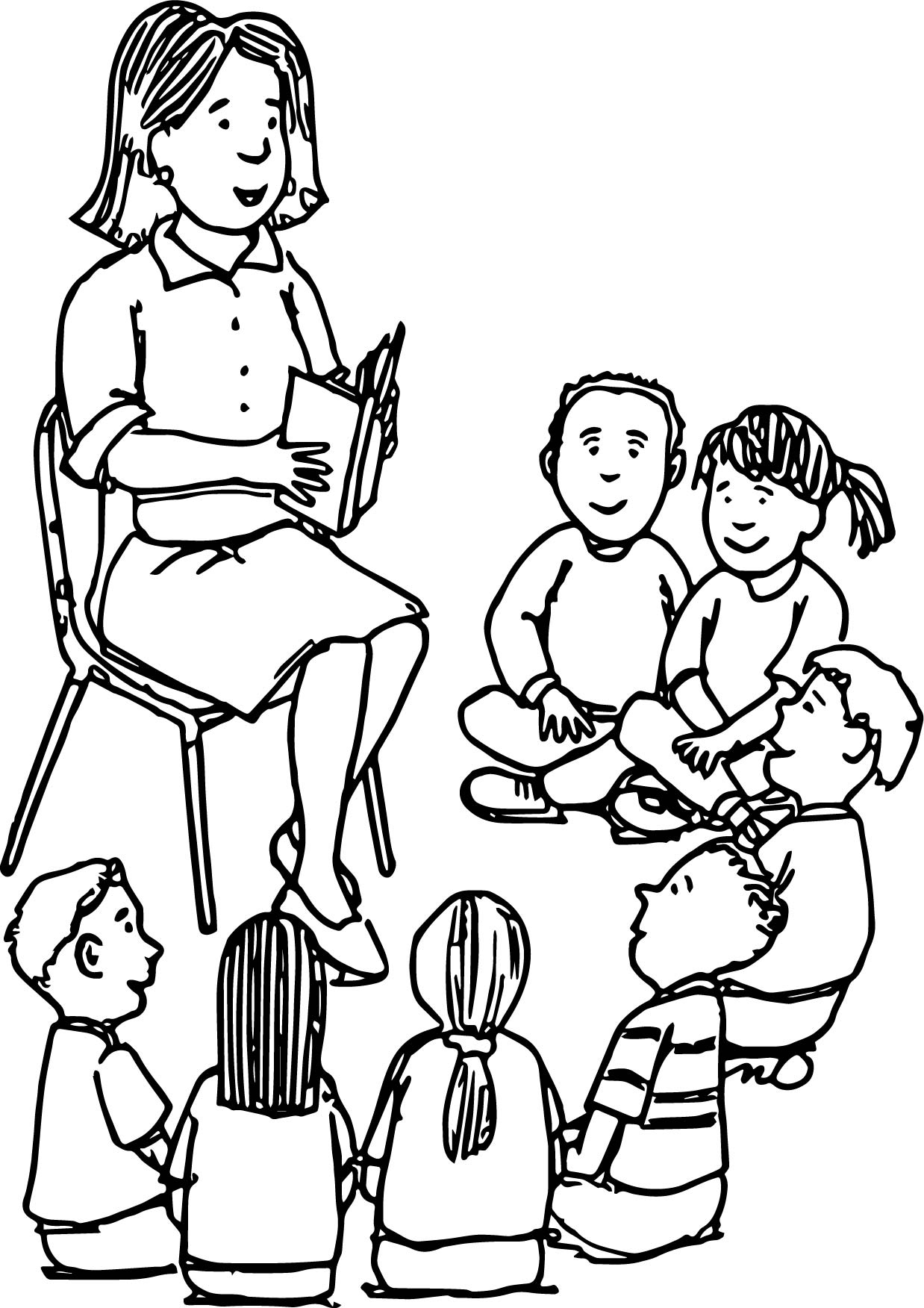 teaching character coloring pages