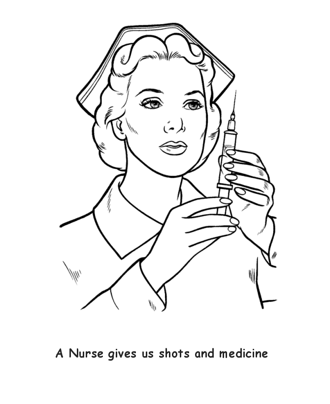 Beautiful Nurse Printable Coloring Pages - Free Printable Coloring Pages