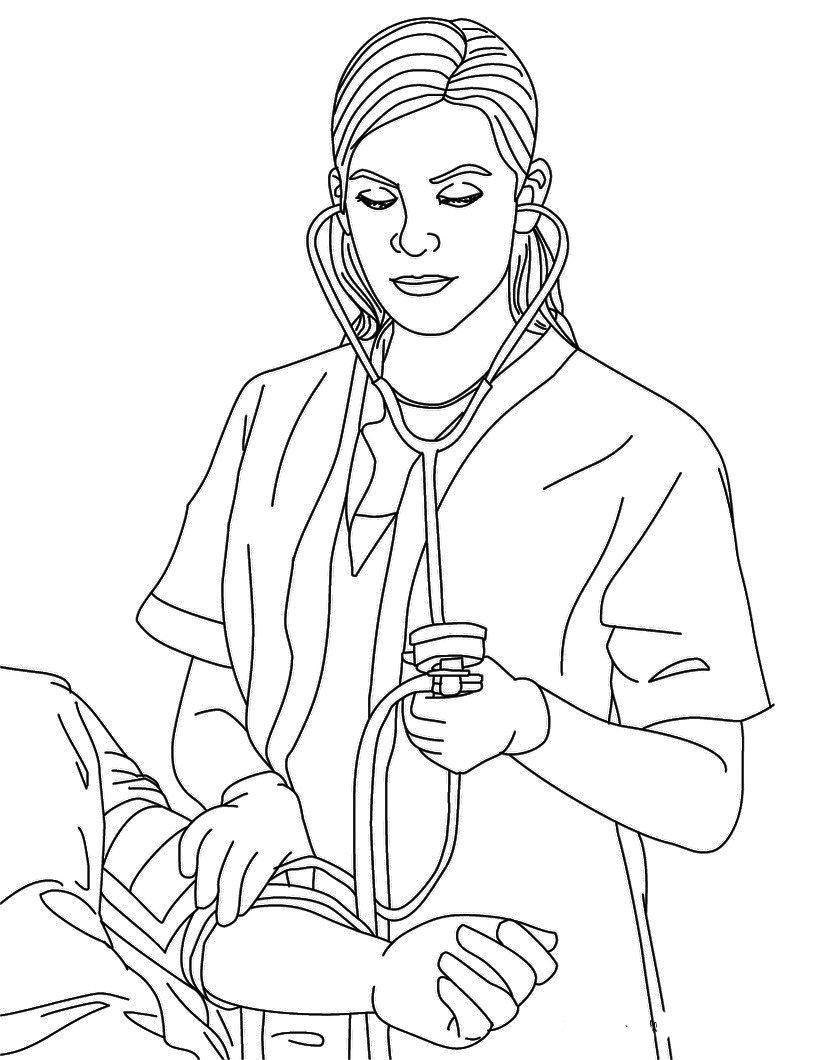 nurse coloring page