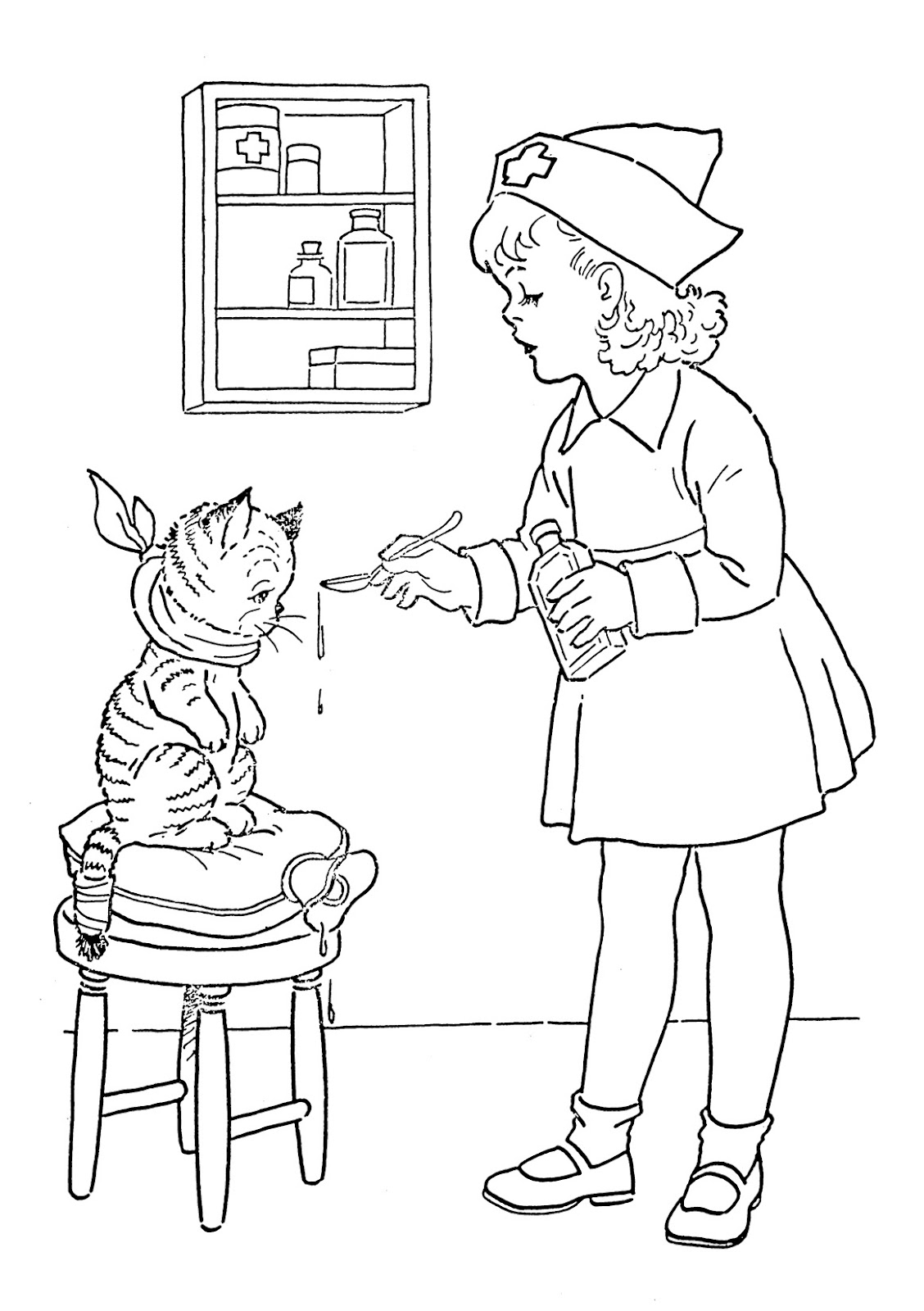 Free Printable Nurse Coloring Pages