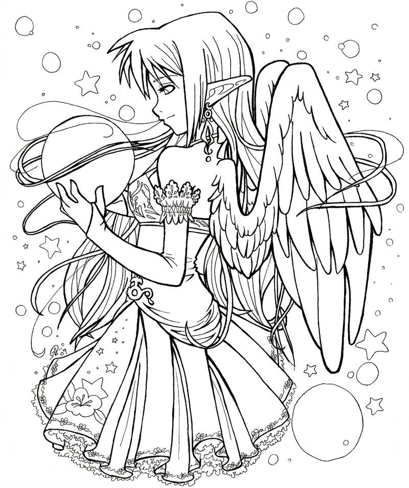 Anime Coloring Pages  Candy Girl Anime Coloring Page and Kids Activity  sheet  HonkingDonkey