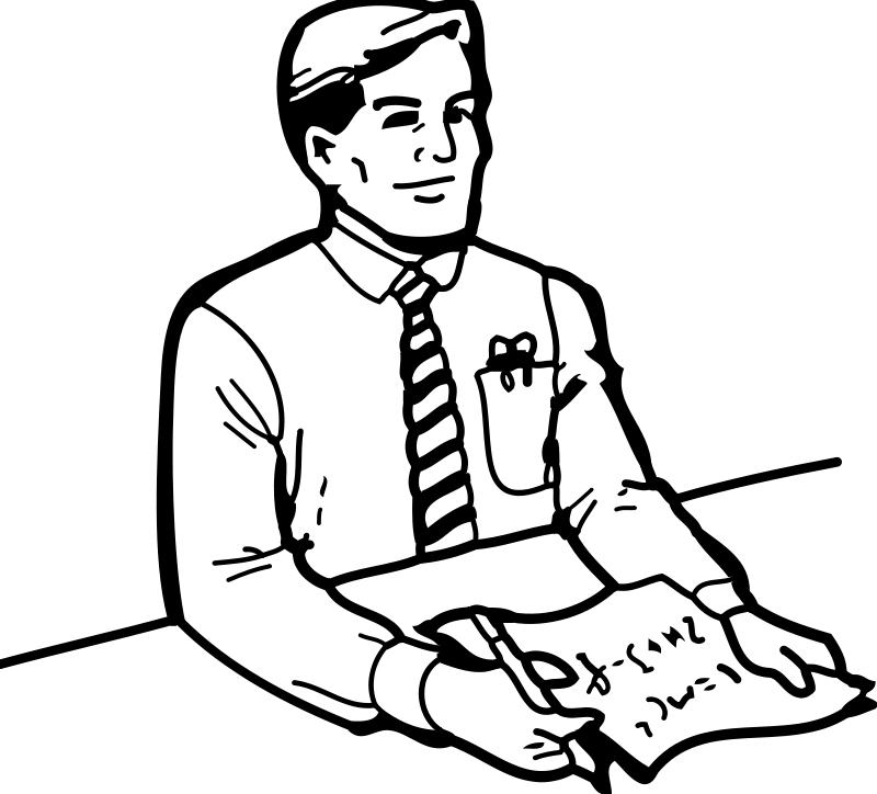 Teacher Doing Math Coloring Page