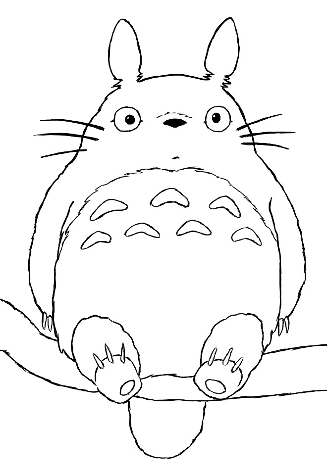 Totoro Anime Coloring Page