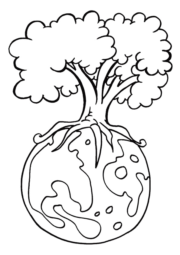 Trees Help The World Coloring Page