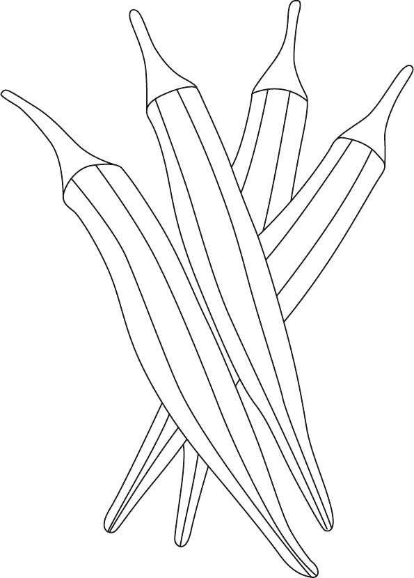 lady finger coloring pages