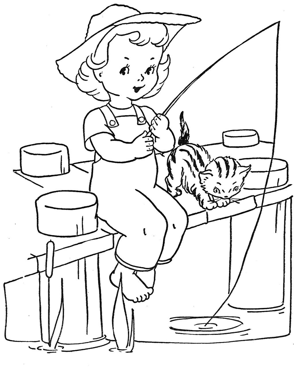 Fishing Printable Coloring Pages