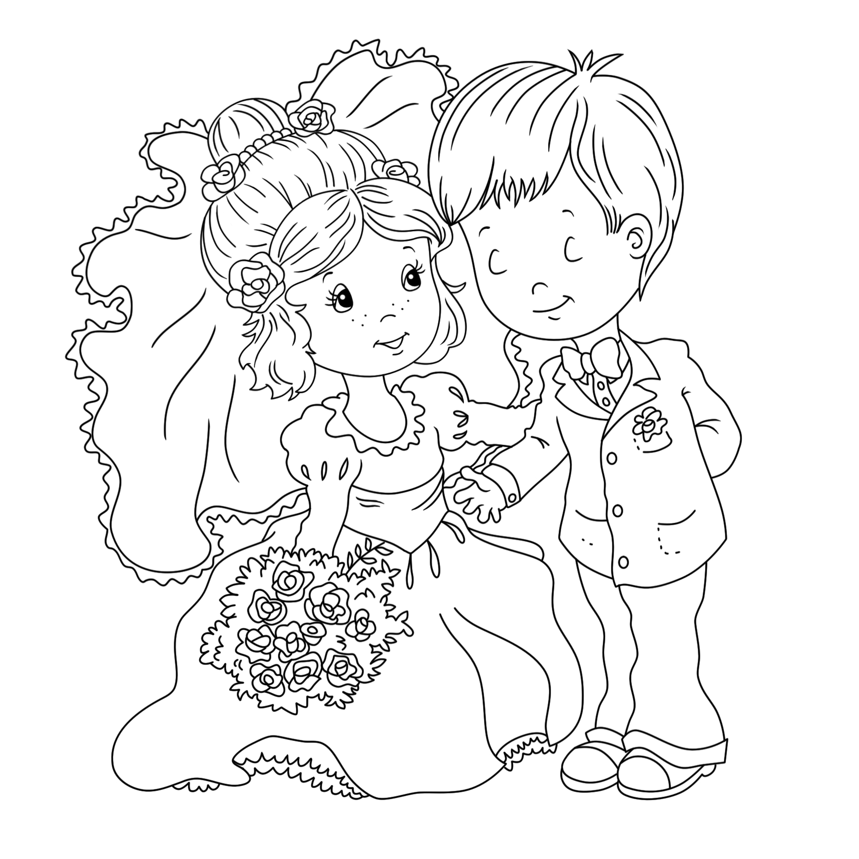 Wedding Coloring Pages Printable Free - Printable Templates