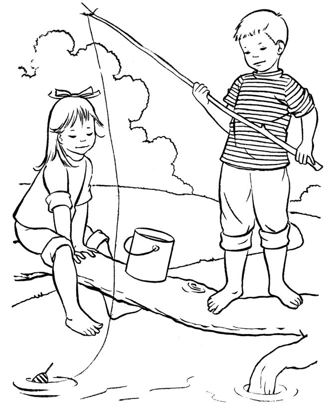 Free Fishing Coloring Pages Printable