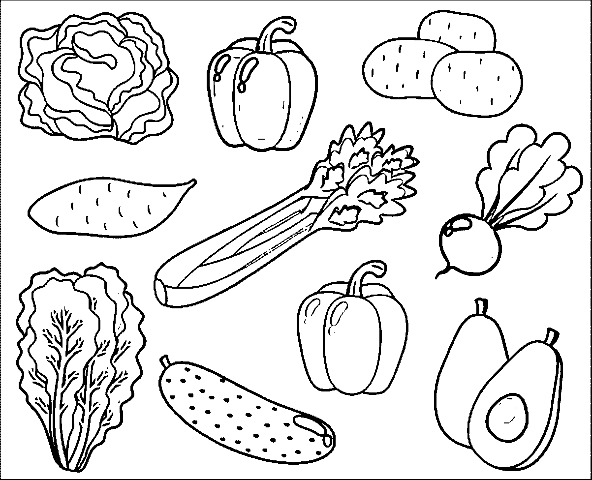 Printable Vegetable Coloring Pages Free Printable Templates